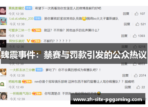 魏震事件：禁赛与罚款引发的公众热议